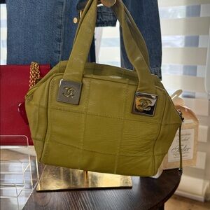 Chanel avacafo green Chocolate Bar Bag